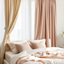 Firany do sypialni: jak wybrać tkaniny, długość i montaż dla komfortu i stylu
